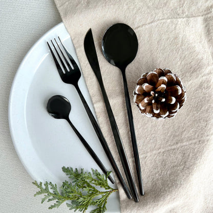 Black Cutlery Set