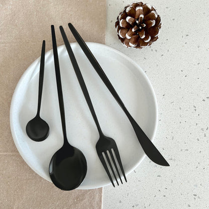 Black Cutlery Set