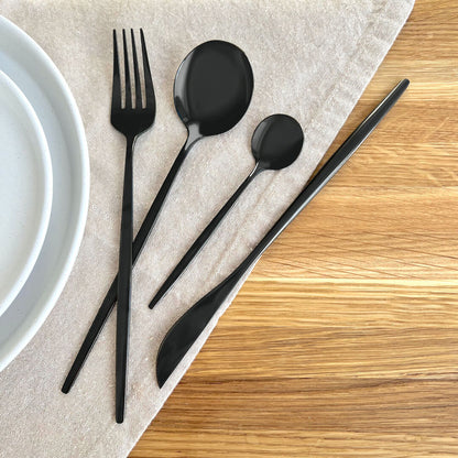 Black Cutlery Set