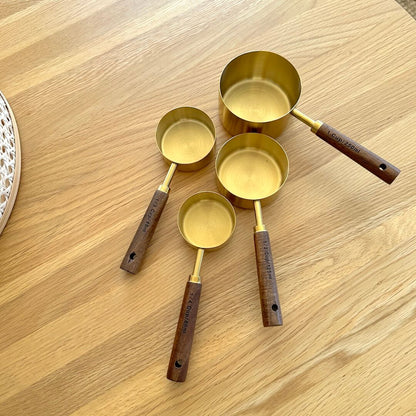 Wooden Measuring Cups and Spoons