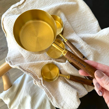 Wooden Measuring Cups and Spoons