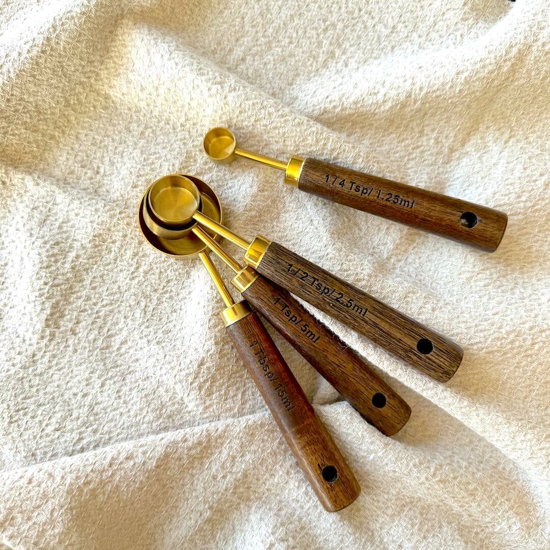 Wooden Measuring Cups and Spoons