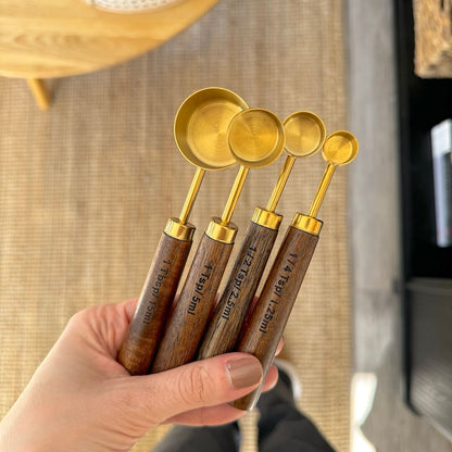 Wooden Measuring Cups and Spoons