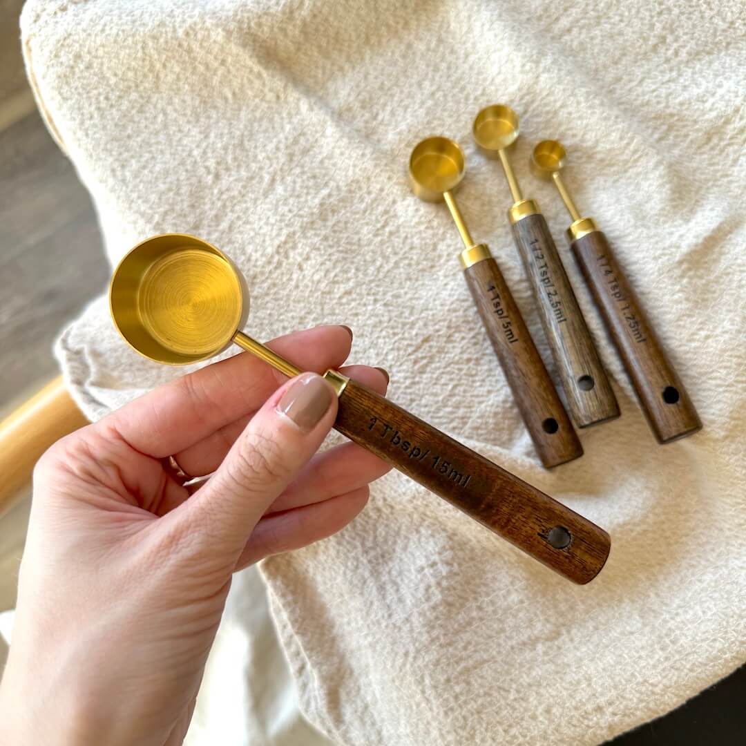 Wooden Measuring Cups and Spoons